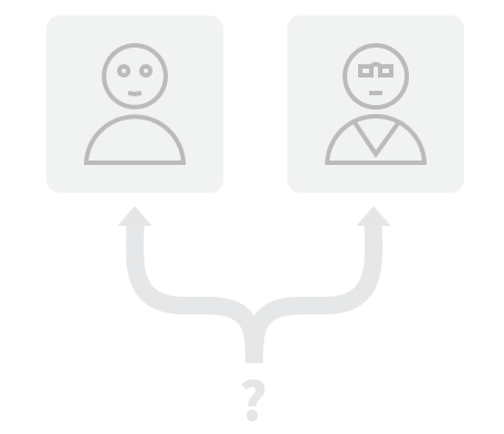 User choosing path Illustration